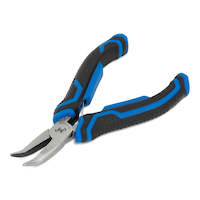 Mastercraft Mini Bent Nose Pliers, Comfort Grip, Micro Chrome Finish, High Carbon Steel, 5-in