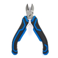 Mastercraft Mini Diagonal Cutting Pliers, Comfort Grip, Micro Chrome Finish, High Carbon Steel, 5-in