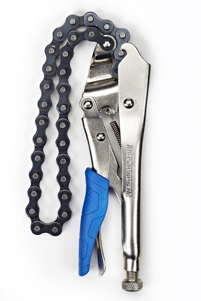 Mastercraft Locking Chain Wrench, CrV Steel Jaws with Nickel Plated