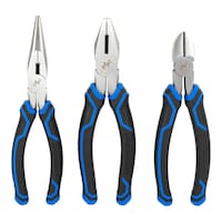 Mastercraft Comfort Grip Pliers Set, Micro Chrome Finish, 8-in, 3-pc Front_Flat