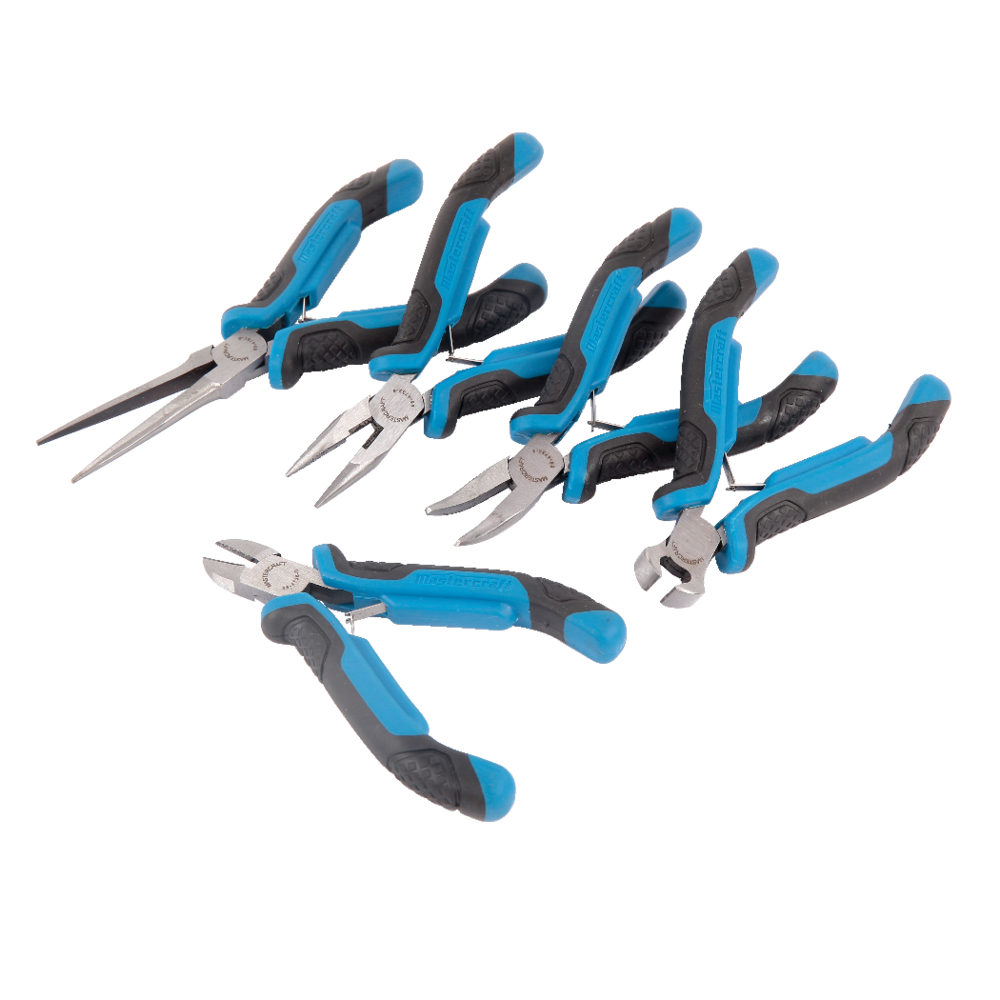 Mastercraft MiniPliers Set, Double Dip Handles, Micro Chrome Finish
