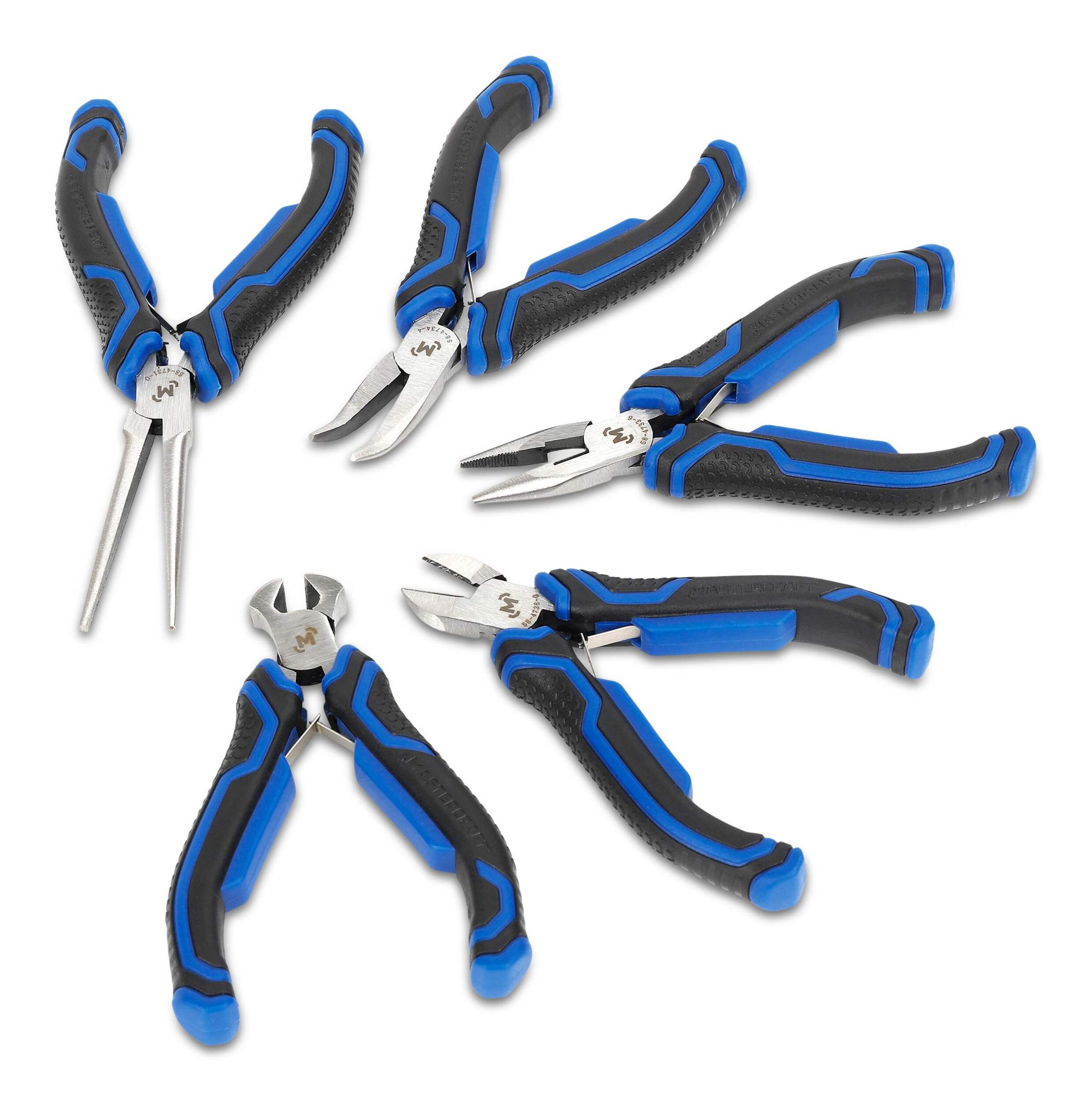 Ensemble de mini pinces Mastercraft, 5 po, poignées antidérapantes, 5 pièces Overhead_Plunge