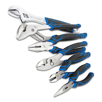 Mastercraft Wrench & Pliers Set, Double Shot Handle, Anti-Rust Coating, Carbon Steel, 6-pc Composite_or_Mixed