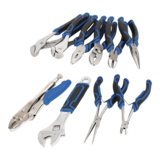 Mastercraft Wrench & Pliers Set, Machined Grooves, Double Shot Handle, Carbon Steel, 10-pc Composite_or_Mixed