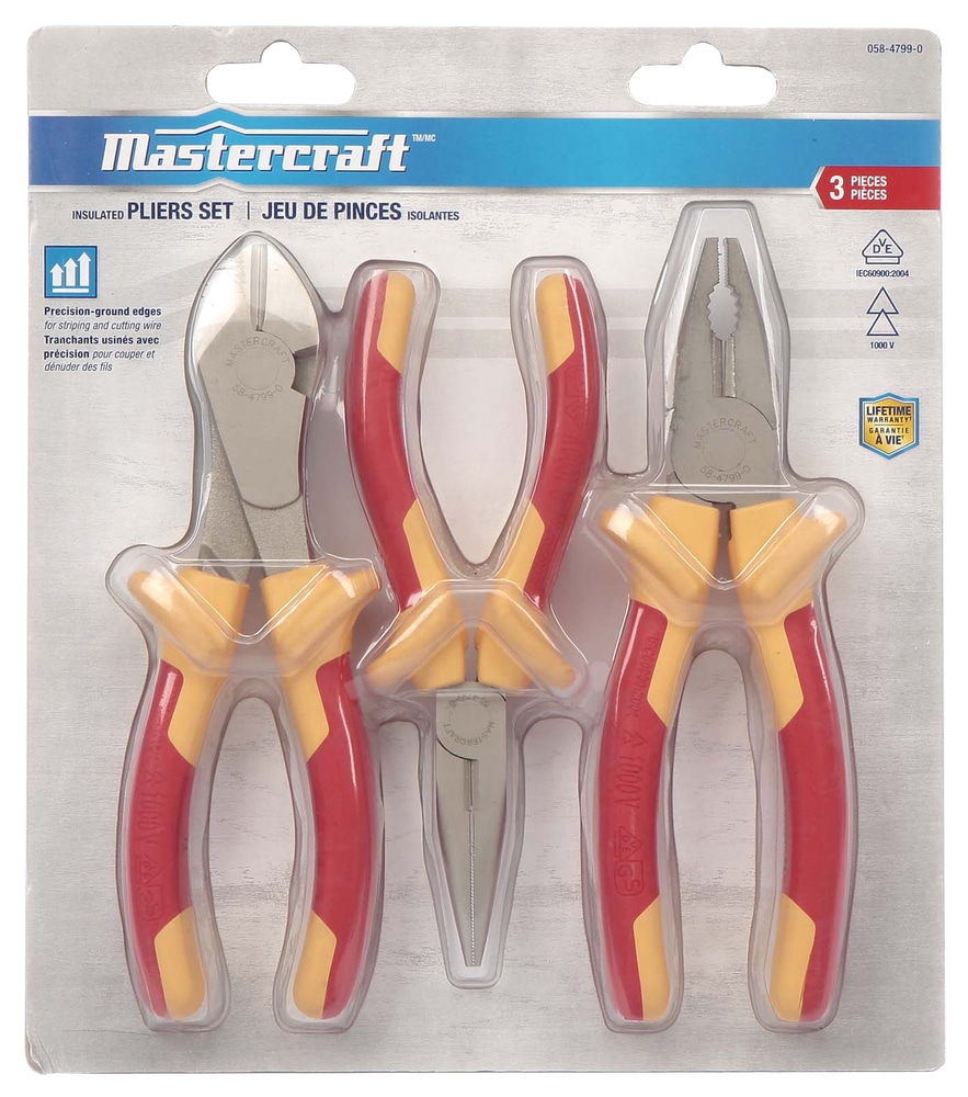 Mastercraft 3piece Electrician Pliers Set Canadian Tire