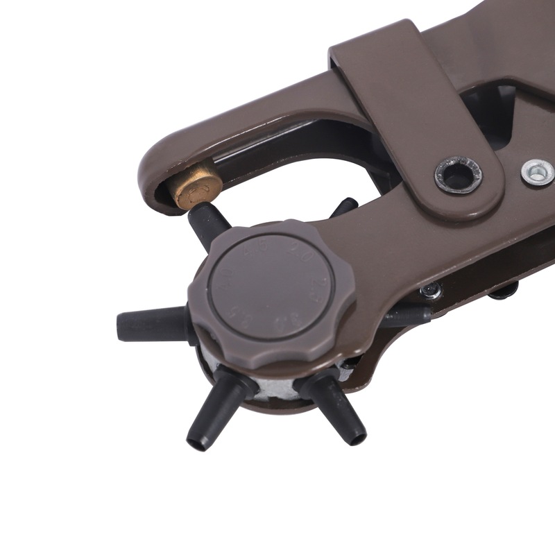 Mastercraft 6 Hole Punch Pliers with 6 Tapered/Hollow, Hardened Steel Punches, Chrome Plated