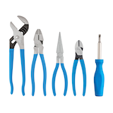 Channellock Pliers And Screwdriver Set, 5-Piece Overhead_Flat