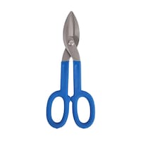 Mastercraft Straight Cut Tin Snips, Cushion Handle, Compact Design, 10-in Front_Flat