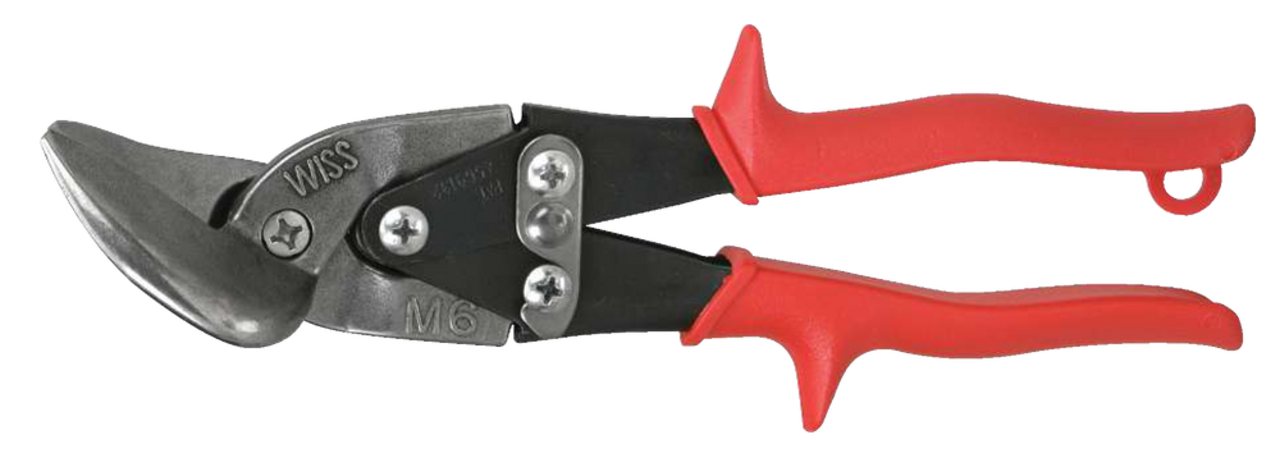 Compound Action Snips by Wiss (Straight to Left, Red Handle) Wind-lock