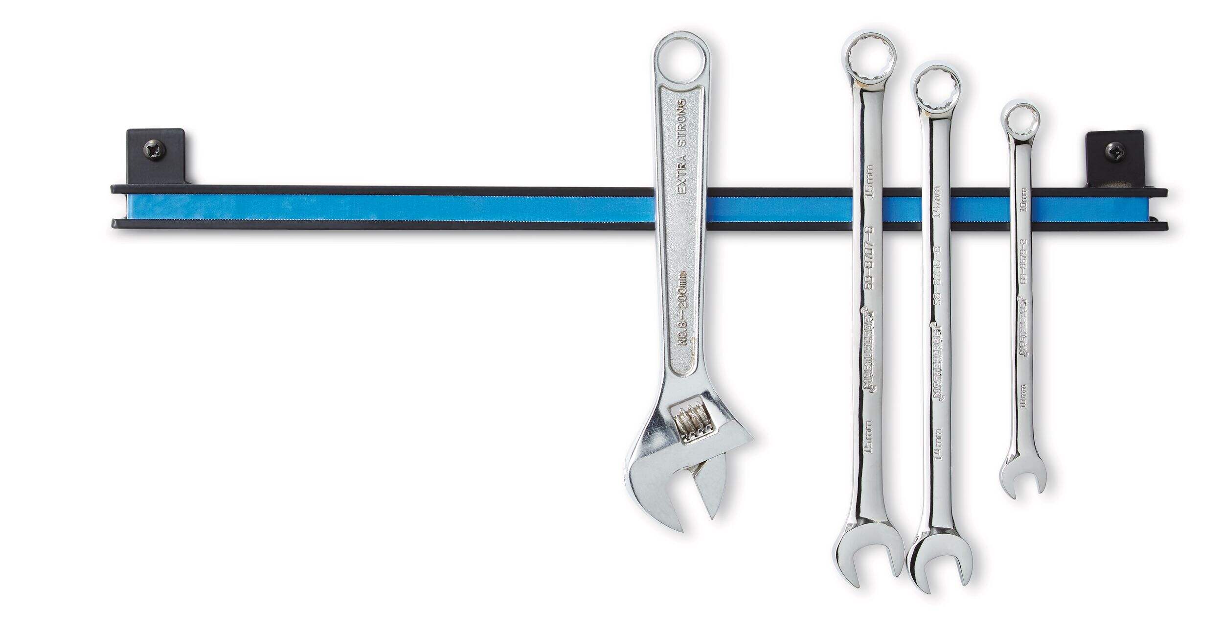 Mastercraft Magnetic Toolbar with Mounting Hardware and Compact Design, Corrosion Resistant Front_Flat