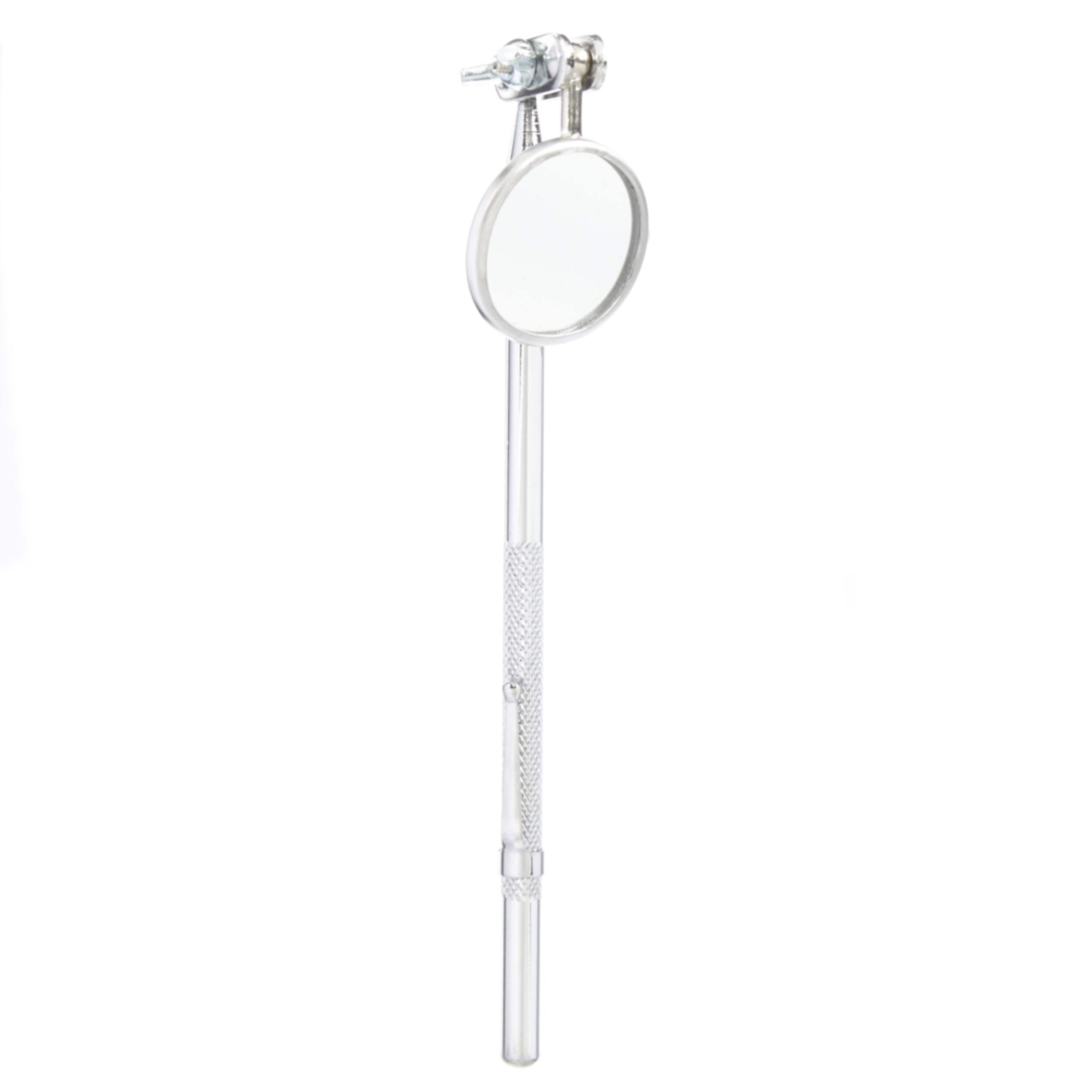 General Tools 555 1-1/4-in Round Glass Inspection Mirror, 8-in Front_Angled_Right