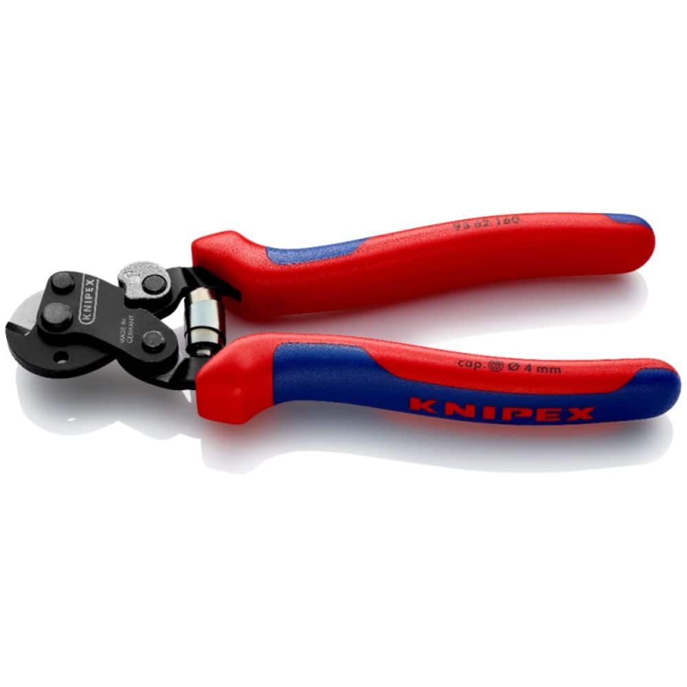 KNIPEX 95 62 160 Wire Rope Cutter with Thumb Lock and Opening