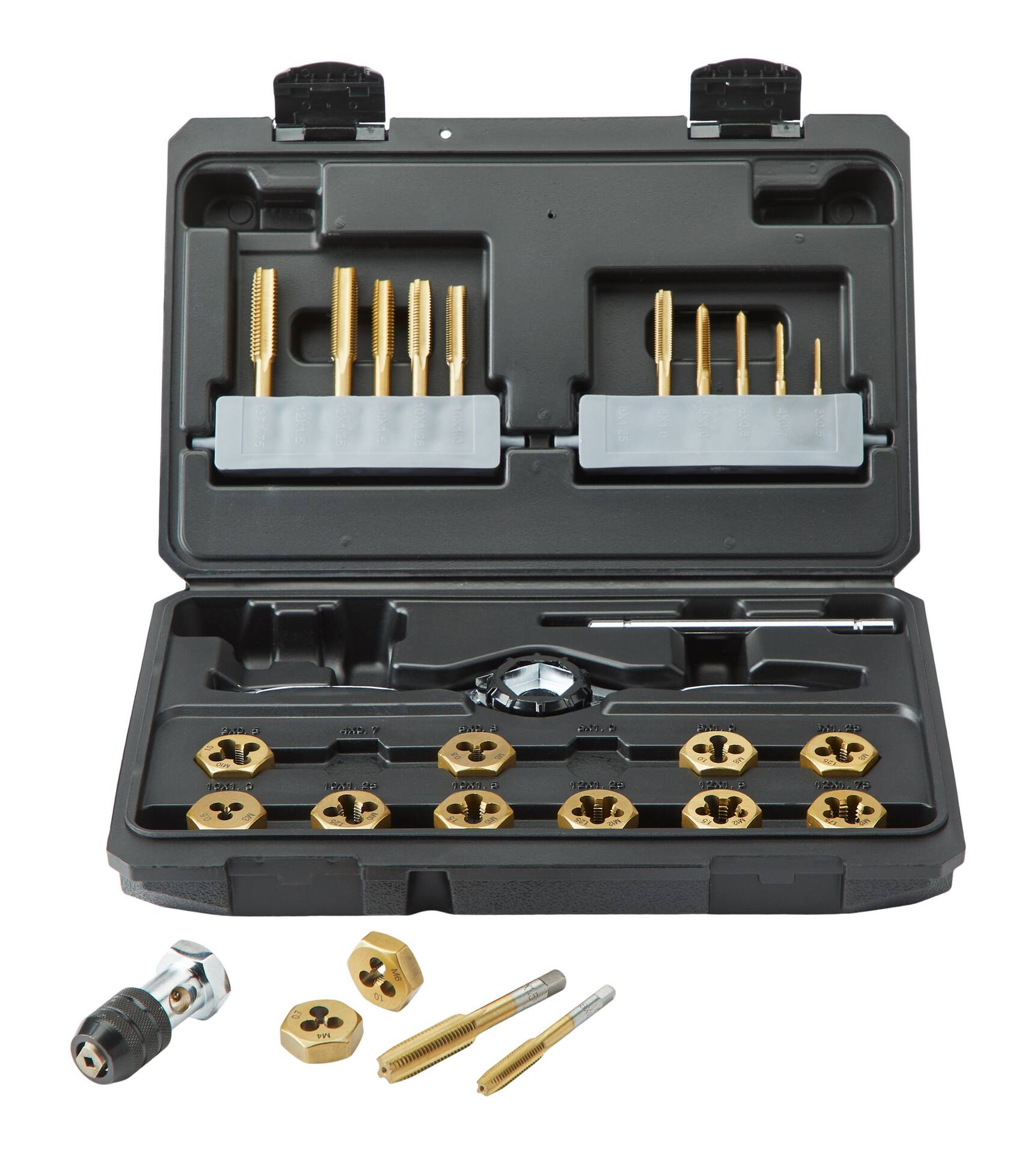 MAXIMUM Tap Die Set Metric Titanium Coated Alloy Steel 26 pc Canadian Tire