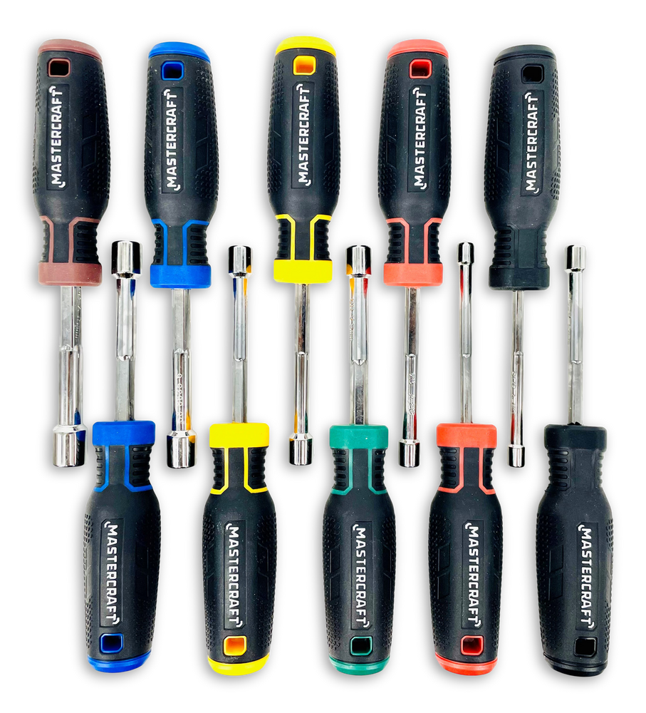 Mastercraft Nut Driver Set, Ergonomically Designed, Soft Grip Handles