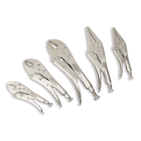 Certified Locking Pliers Set, High Carbon Steel Handles with Nickel-Plated Finish, 5-pc Overhead_Plunge