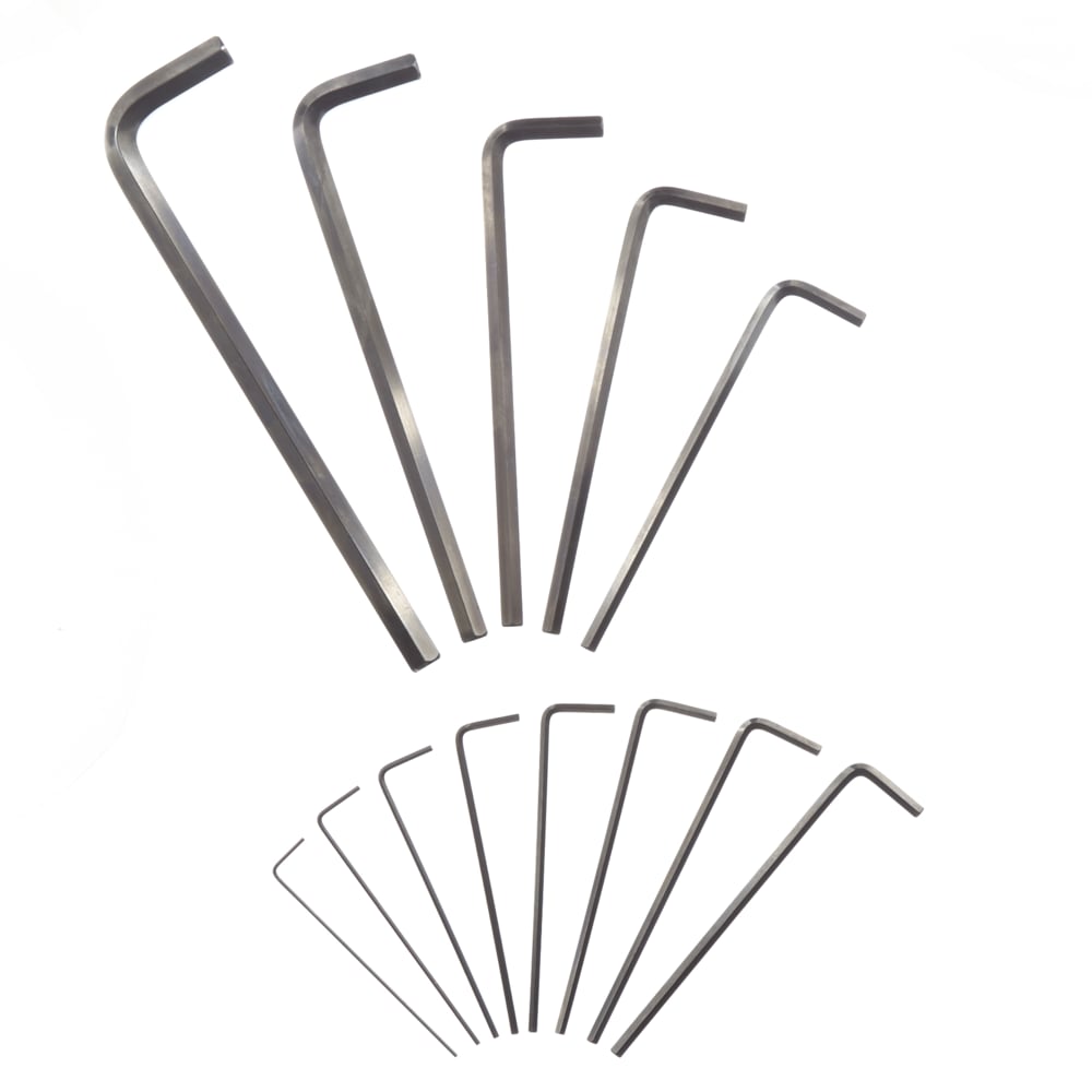 Mastercraft SAE Long Arm Hex Key Set/Allen Wrench Set, Chamfered CrV