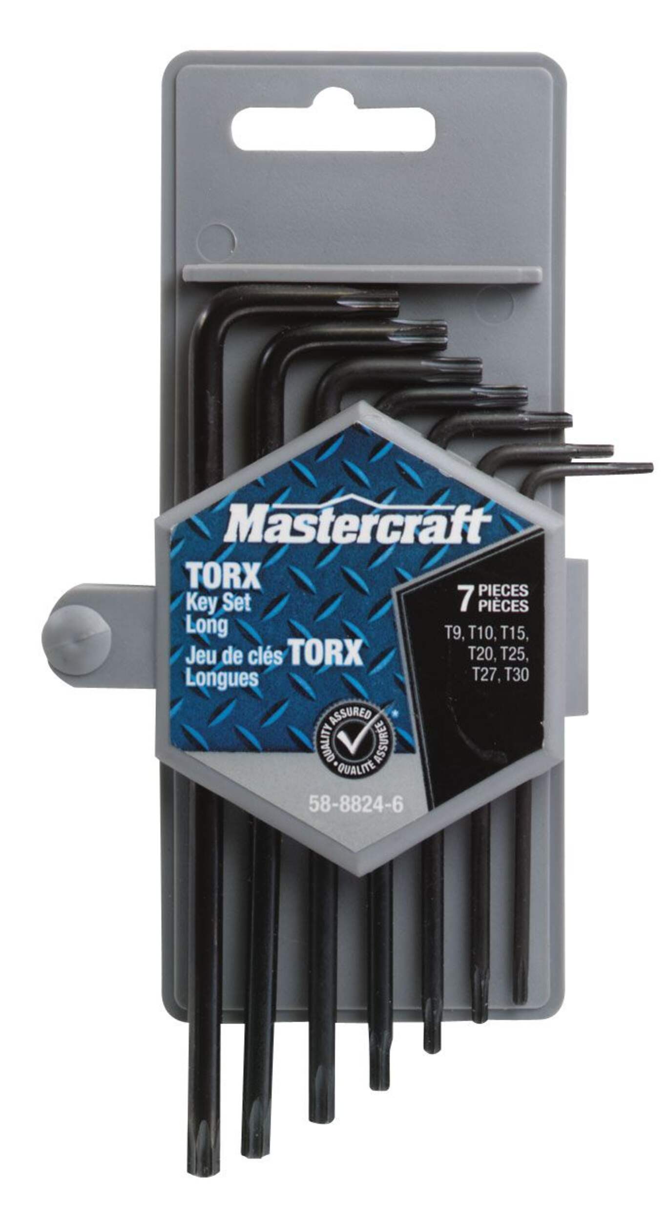 Mastercraft Torx 7 Piece Long Arm Hex Key Set Front_Flat