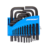 Mastercraft SAE/Metric Short Hex Key Set/Allen Wrench Set, Rust Resistant, Cr-V Steel, 25-pc Front_Flat