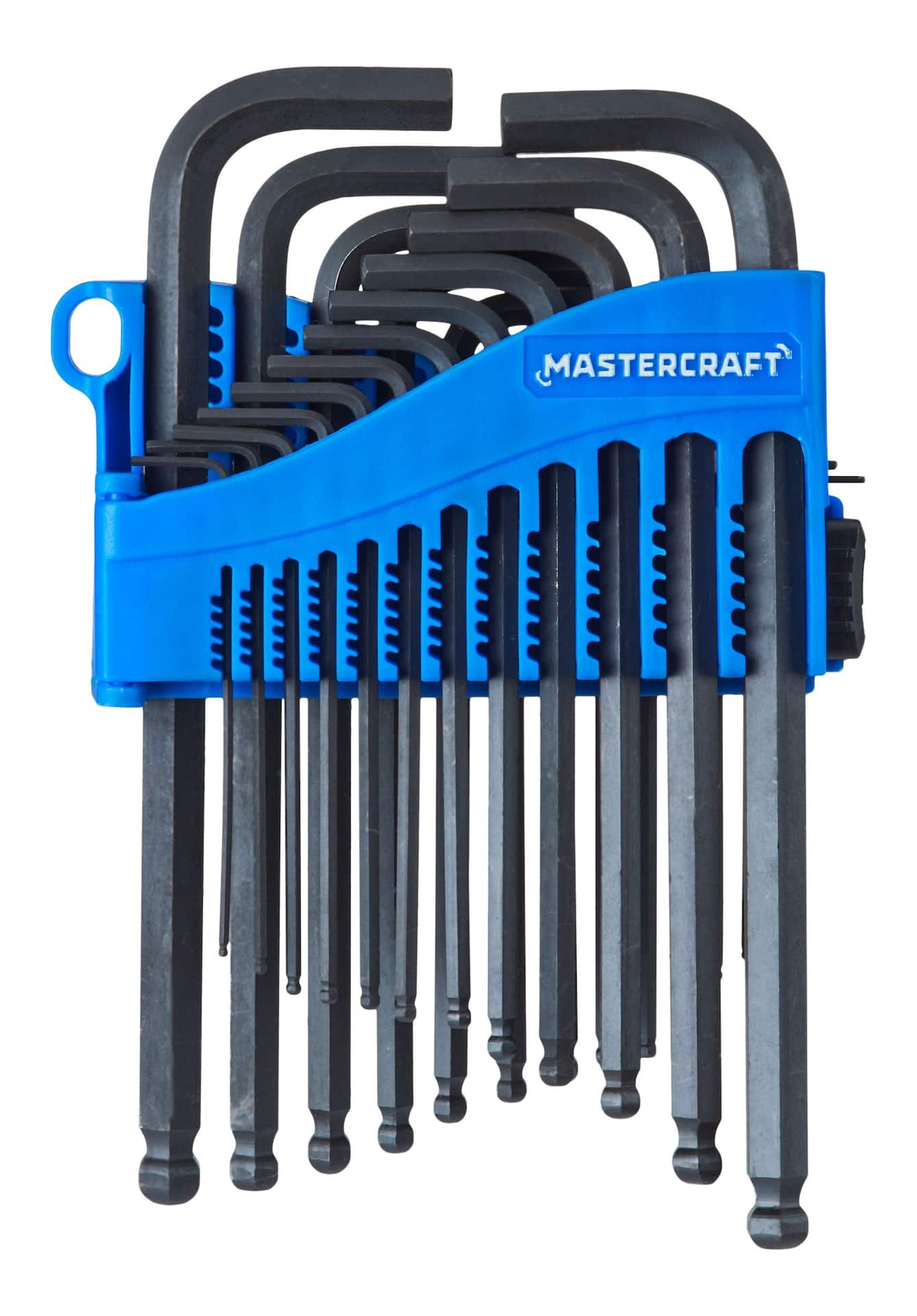 Mastercraft SAE/Metric Long Ball End Hex Key Set/Allen Wrench Set, Rust  Resistant, Cr-V Steel, 25-pc