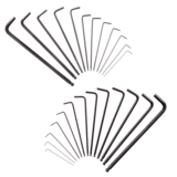 Mastercraft SAE/Metric Extra Long Ball End Hex Key Set/Allen Wrench Set, Rust Resistant, Cr-V Steel, 25-pc Composite_or_Mixed