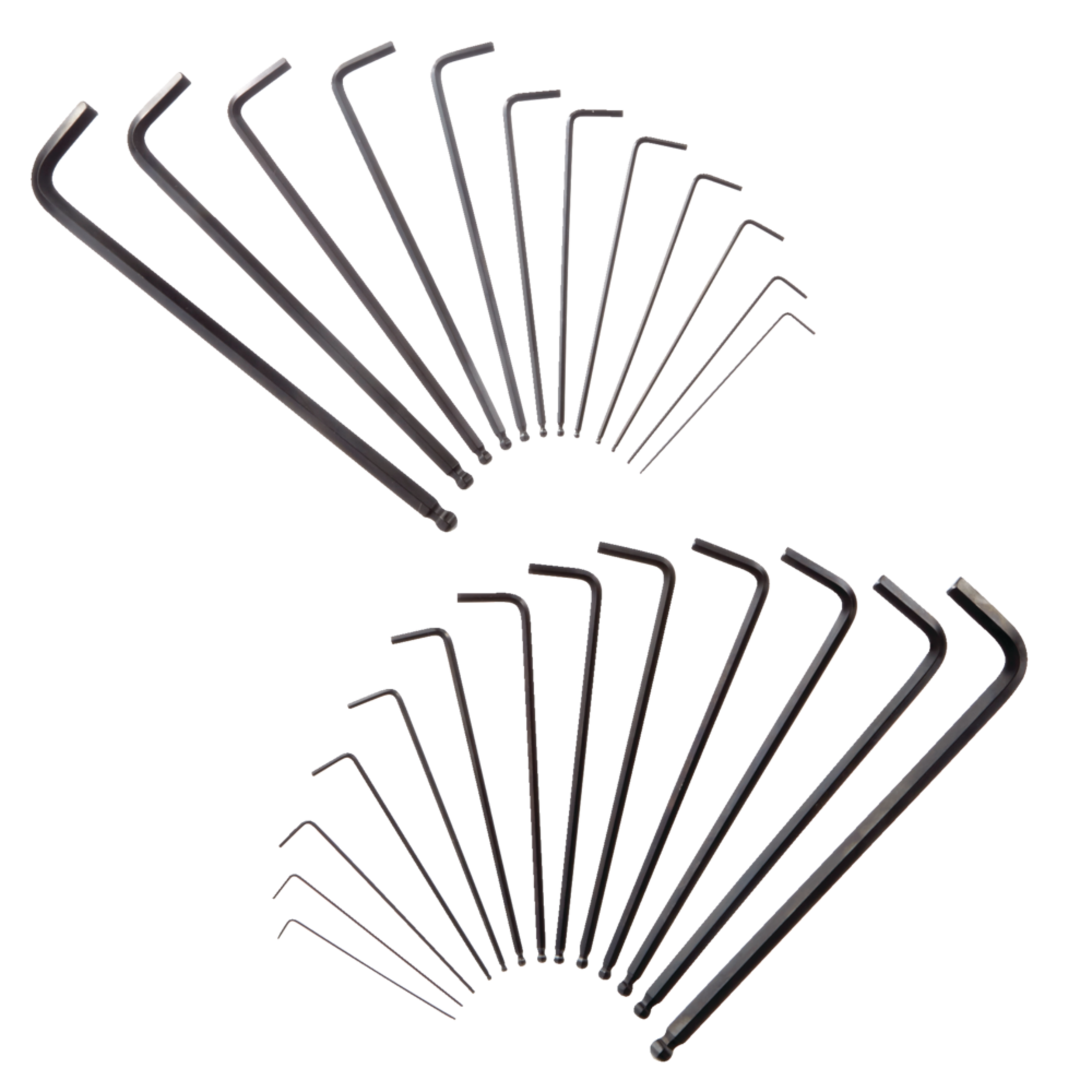 Mastercraft SAE/Metric Extra Long Ball End Hex Key Set/Allen Wrench Set