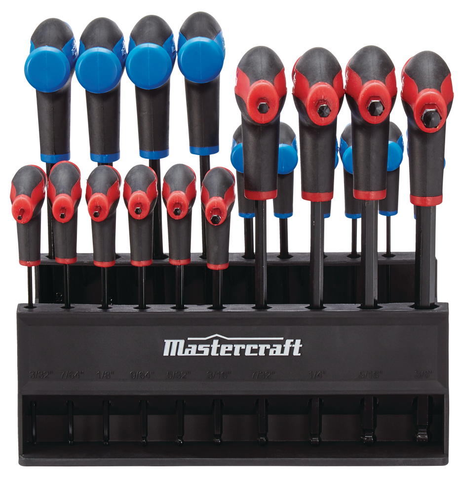 Mastercraft SAE/Metric THandle Hex Key Set/Allen Wrench Set, Rust