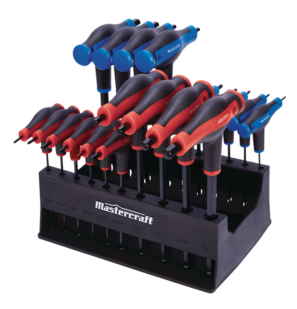 Mastercraft SAE/Metric THandle Hex Key Set/Allen Wrench Set, Rust