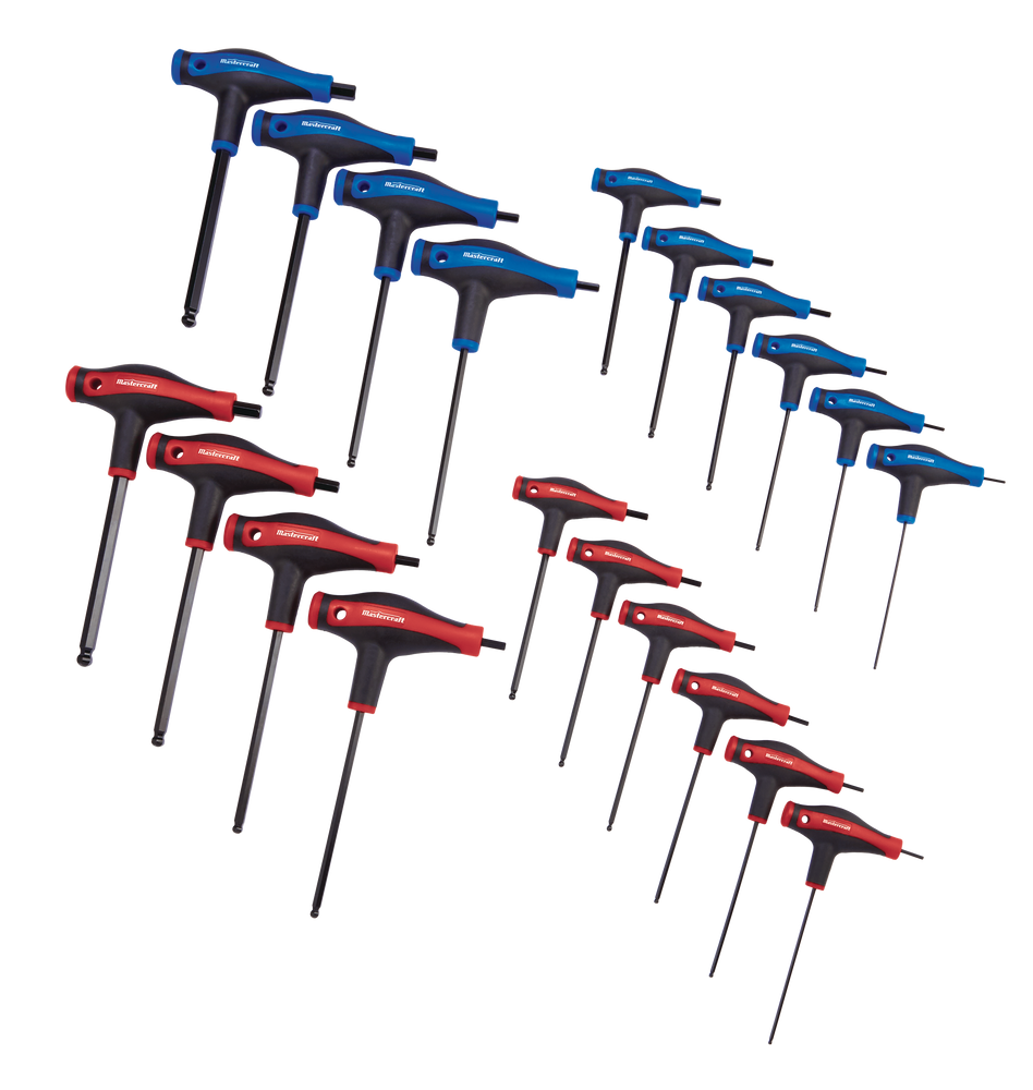 Mastercraft SAE/Metric THandle Hex Key Set/Allen Wrench Set, Rust