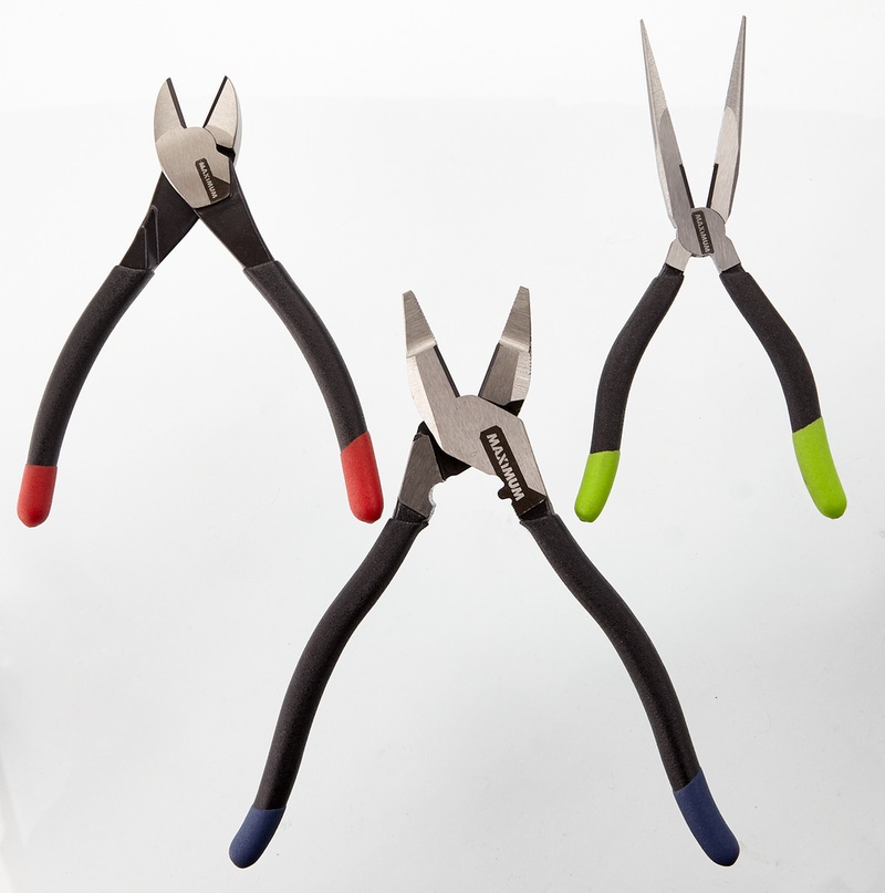 MAXIMUM Pliers Set, HighQuality Tool Steel, Soft Vinyl Grip