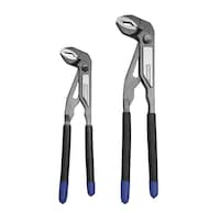 MAXIMUM Push Button Tongue & Groove Pliers Set, High-Quality Forged Tool Steel, Colour Coded Tips, 2-pk