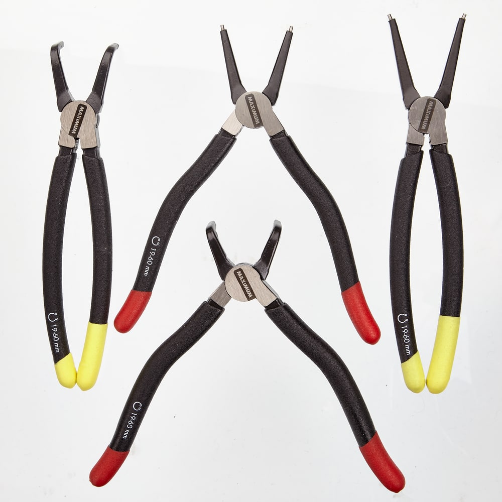4 in 1 Circlip Snap Ring Plier Four Headed Pliers Fastener Shaft Used  Spring Disassembly Puller Springs Multitool Pliers Set