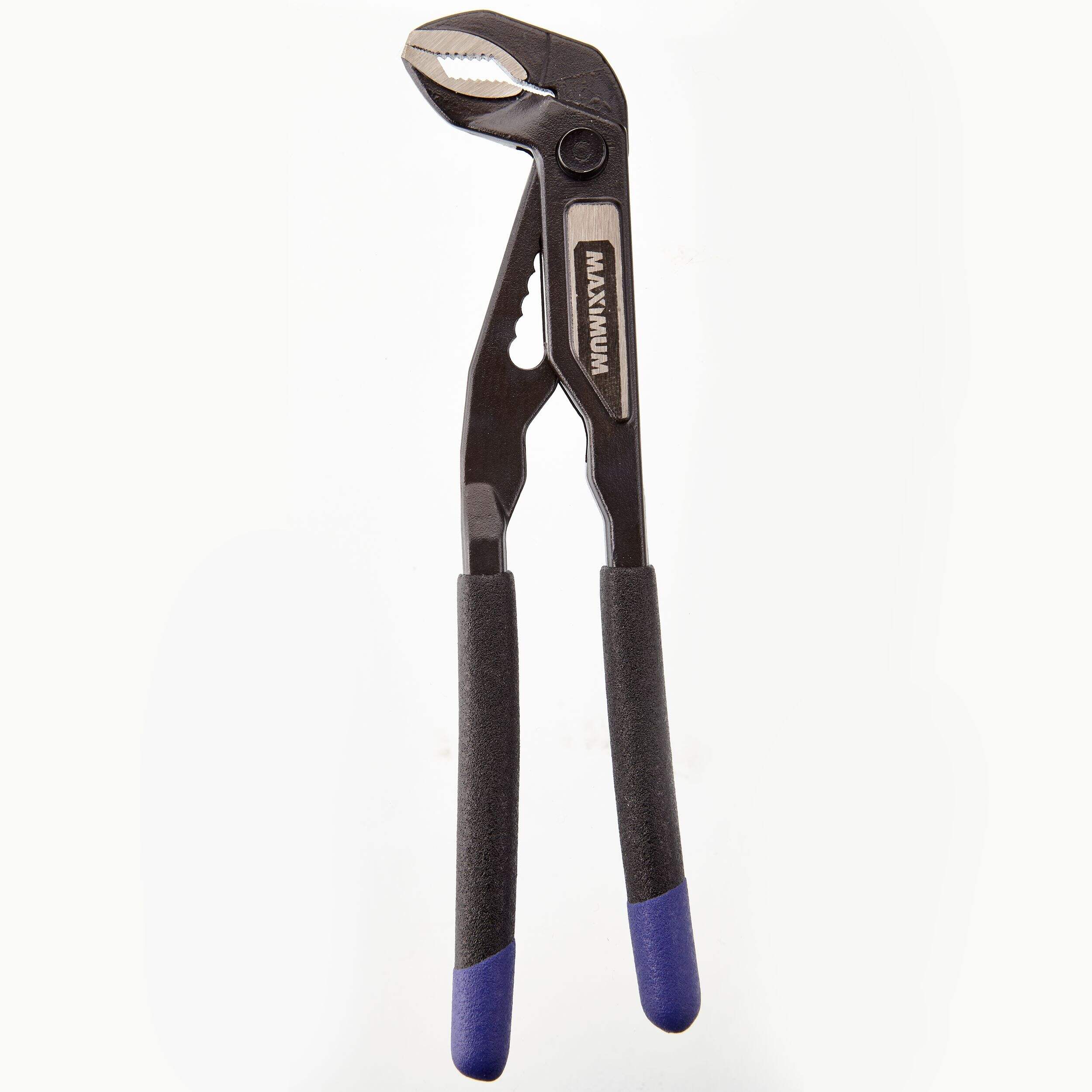 MAXIMUM Push Button V Jaw Tongue & Groove Pliers, 1-1/2-in Jaw Capacity, Rust Resistant, 8-in Front_Flat