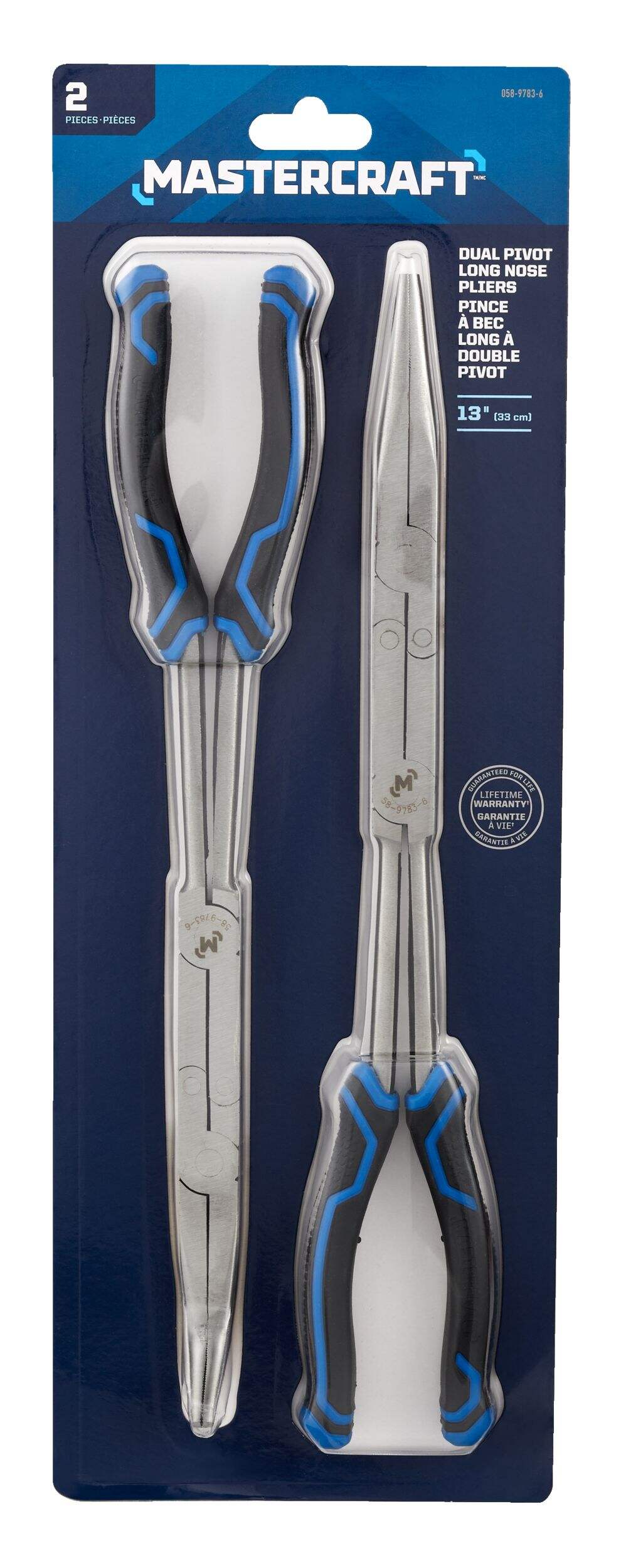 Mastercraft 13in Dual Long Nose Plier Set, 2pc Canadian Tire