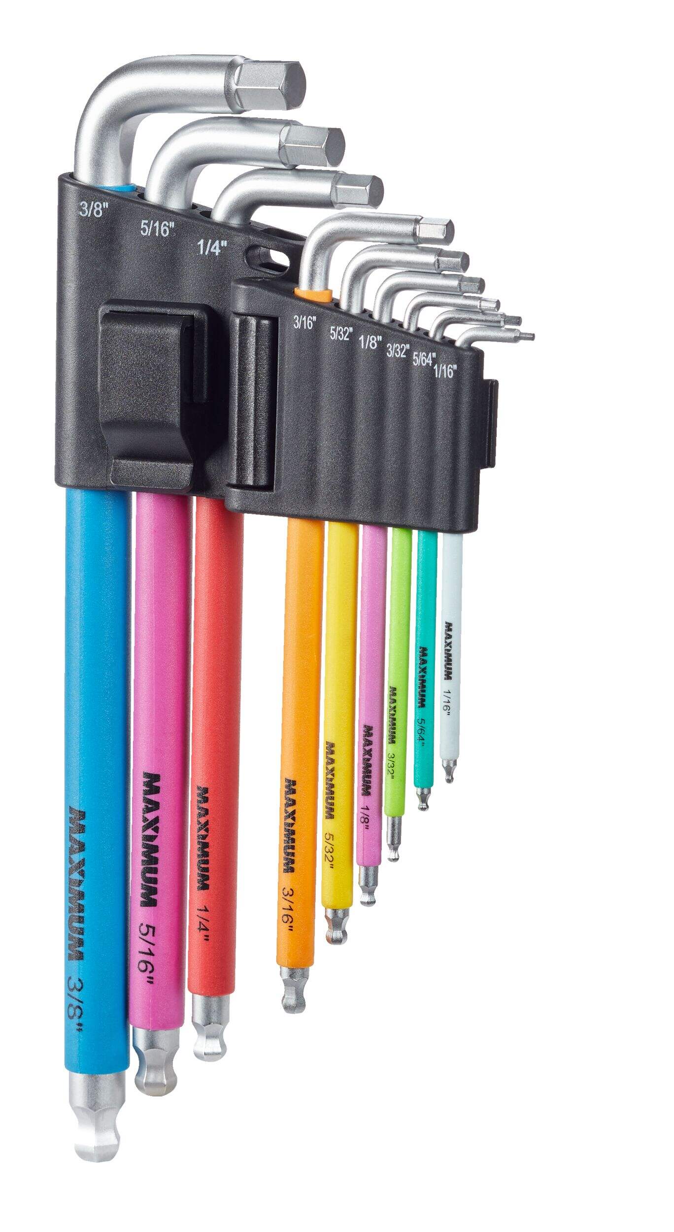 MAXIMUM Hex Key Set, SAE, 9-pc Front_Angled_Right
