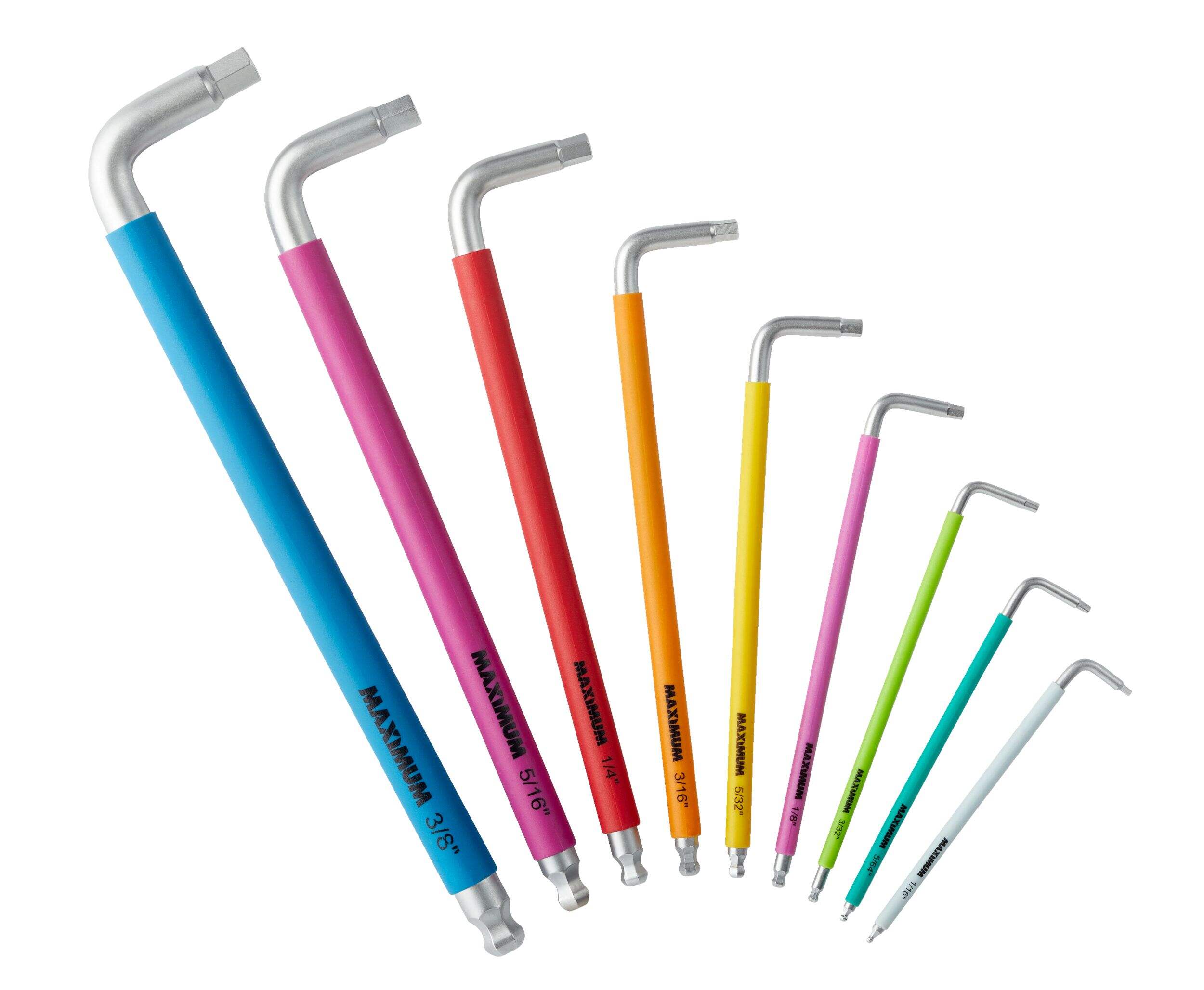 MAXIMUM Hex Key Set, SAE, 9-pc Front_Flat