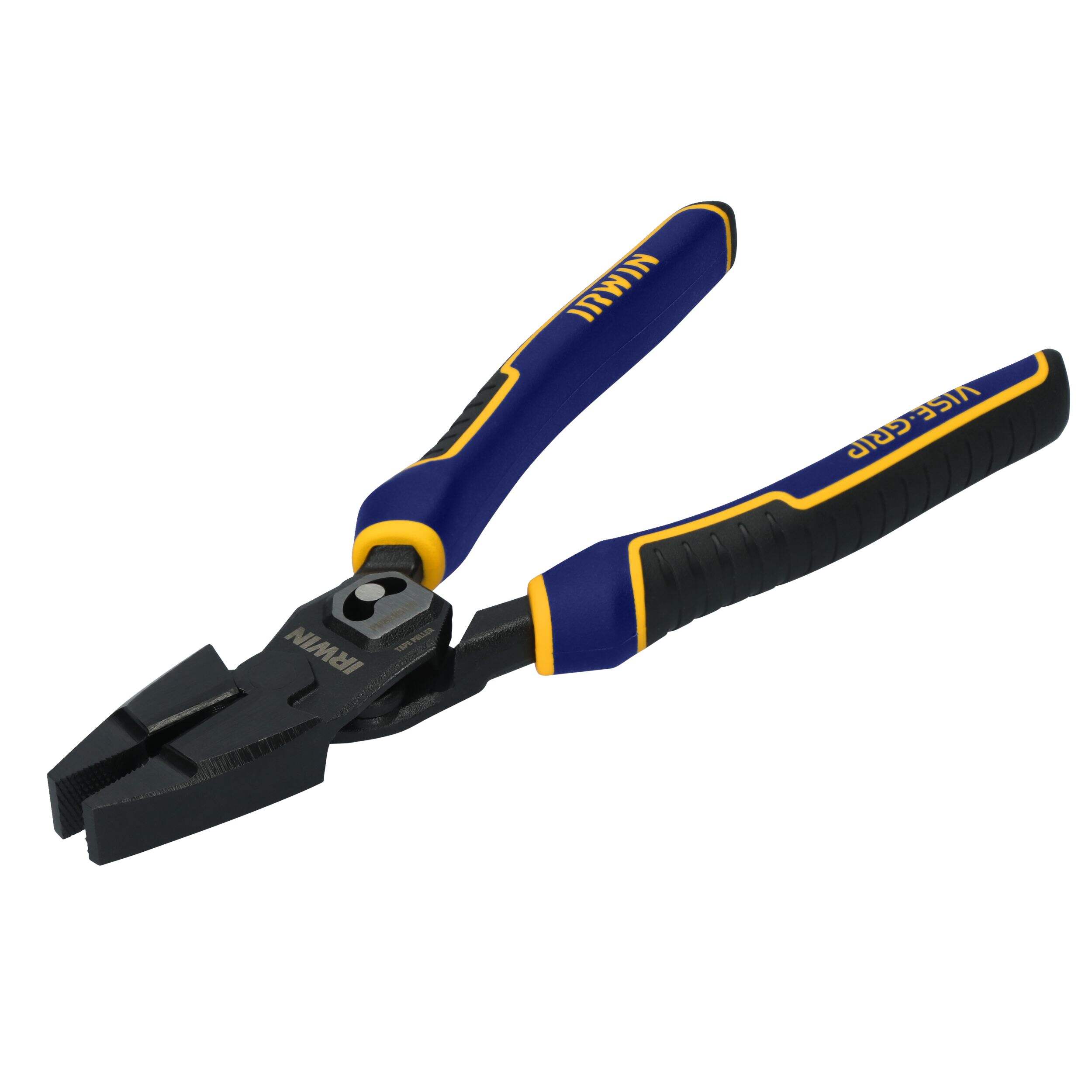 Irwin IWHT84000 Power Slot High Leverage Lineman's Pliers with Fish Tape Puller, 9.5-in Front_Three_Fourths_Angled_Left