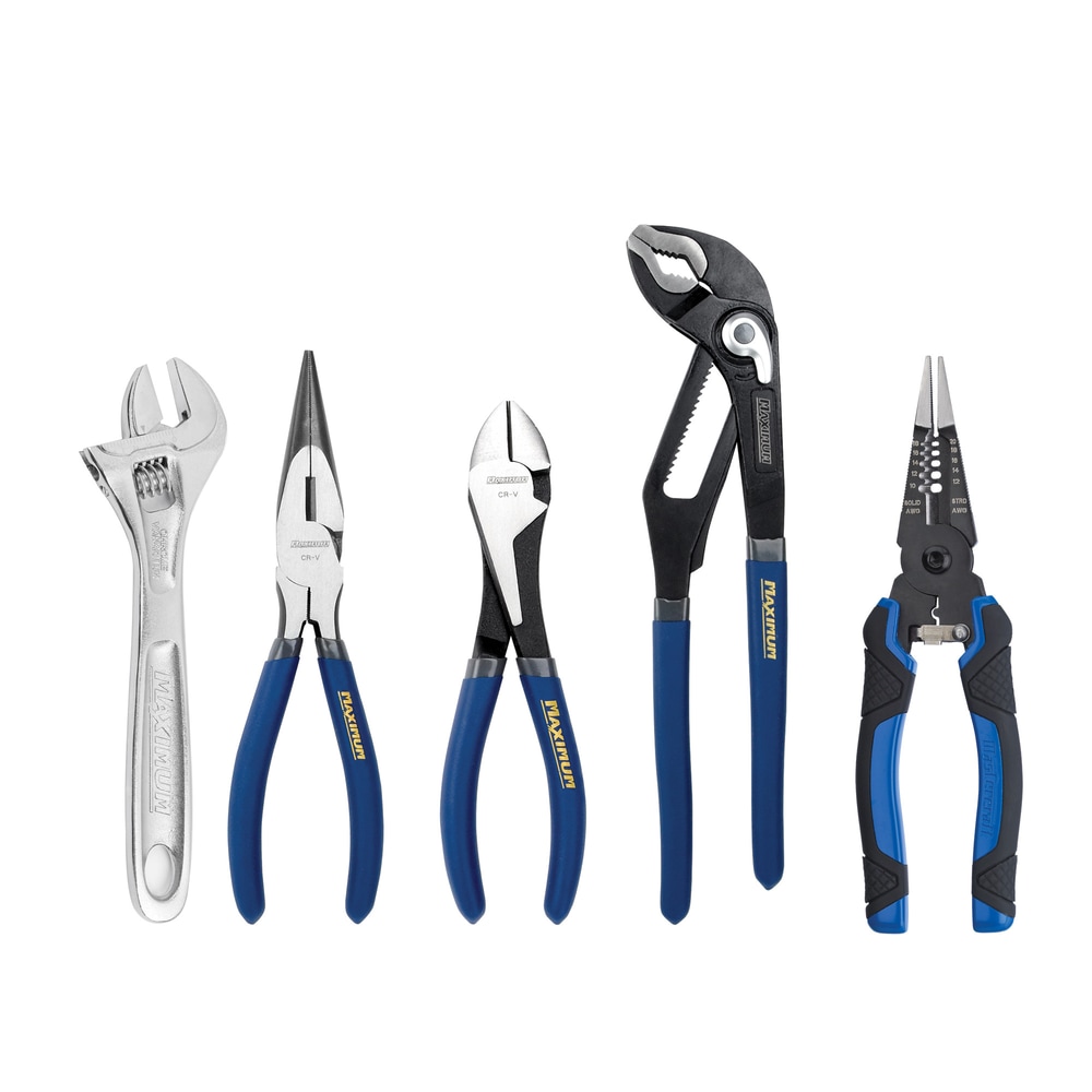 Mastercraft Plier and Wrench 4pc Set with Bonus Wire Stripper