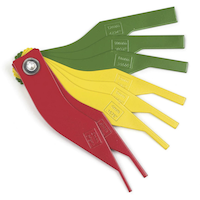 Jauge d'épaisseur de conduite de frein GearWrench 3962, SAE/métrique, code de couleur