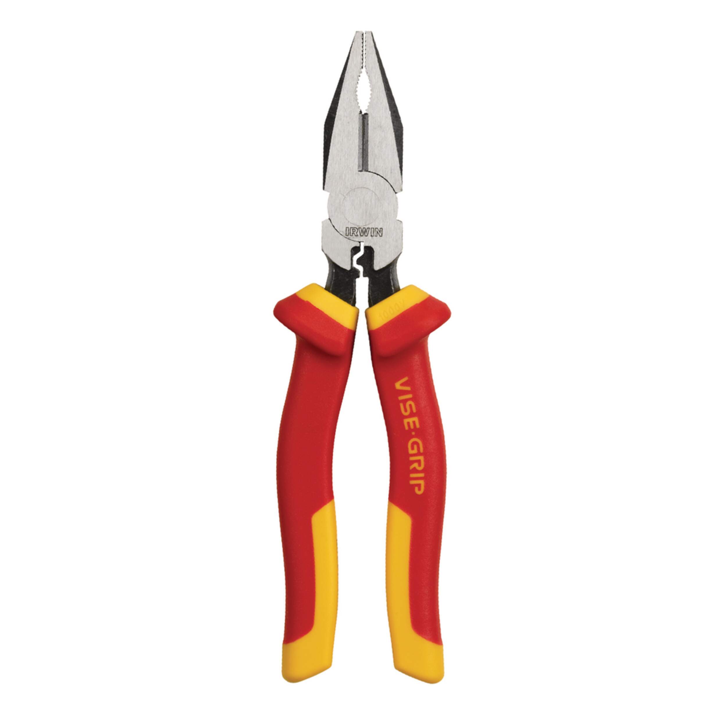 IRWIN 10507529NA Insulated Linesman Pliers with Wire Cutter, ProTouch™ Grips, 8-1/2-in Front_Flat