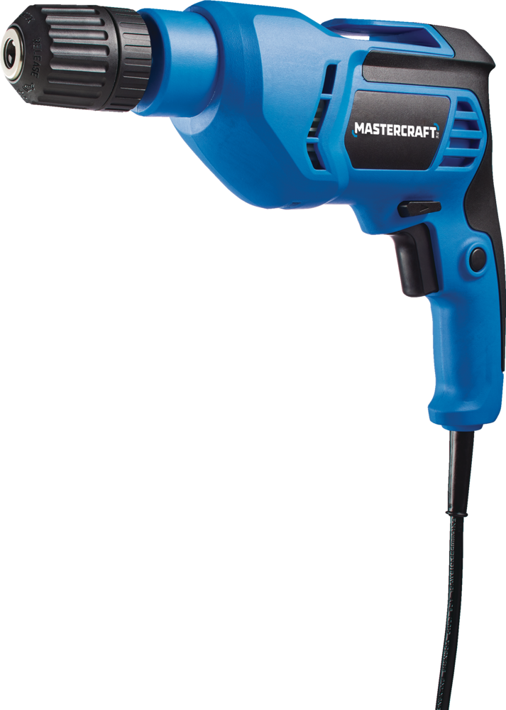 Mastercraft 5A Variable Speed Corded Drill/Driver with Keyless Chuck & NonSlip Grip, 3/8in