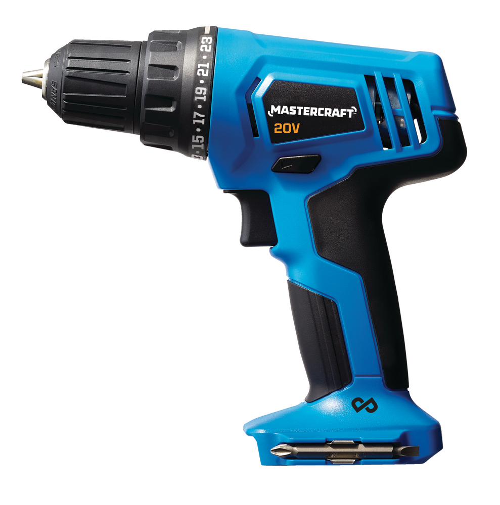 Mastercraft 20V Max Cordless Drill Kit, 3/8in w/ PWR POD 2.0 Ah