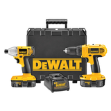 DEWALT 18V NiCad Drill&nbsp;& Impact Driver Combo Kit, 6-pc Composite_or_Mixed