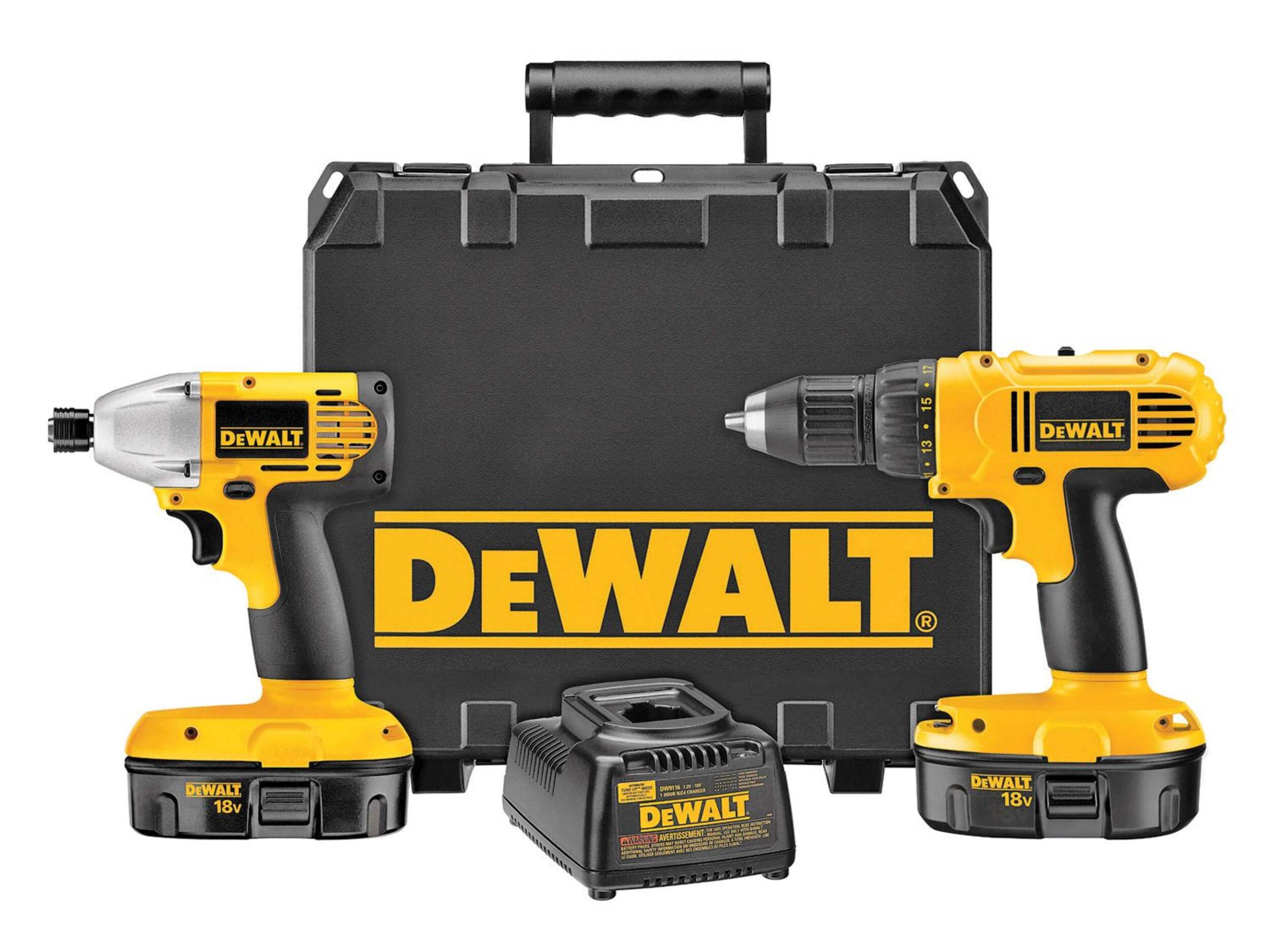 Perceuse et tournevis à percussion DEWALT sans fil, au nickel cadmium, 18V,  6 pces Composite_or_Mixed