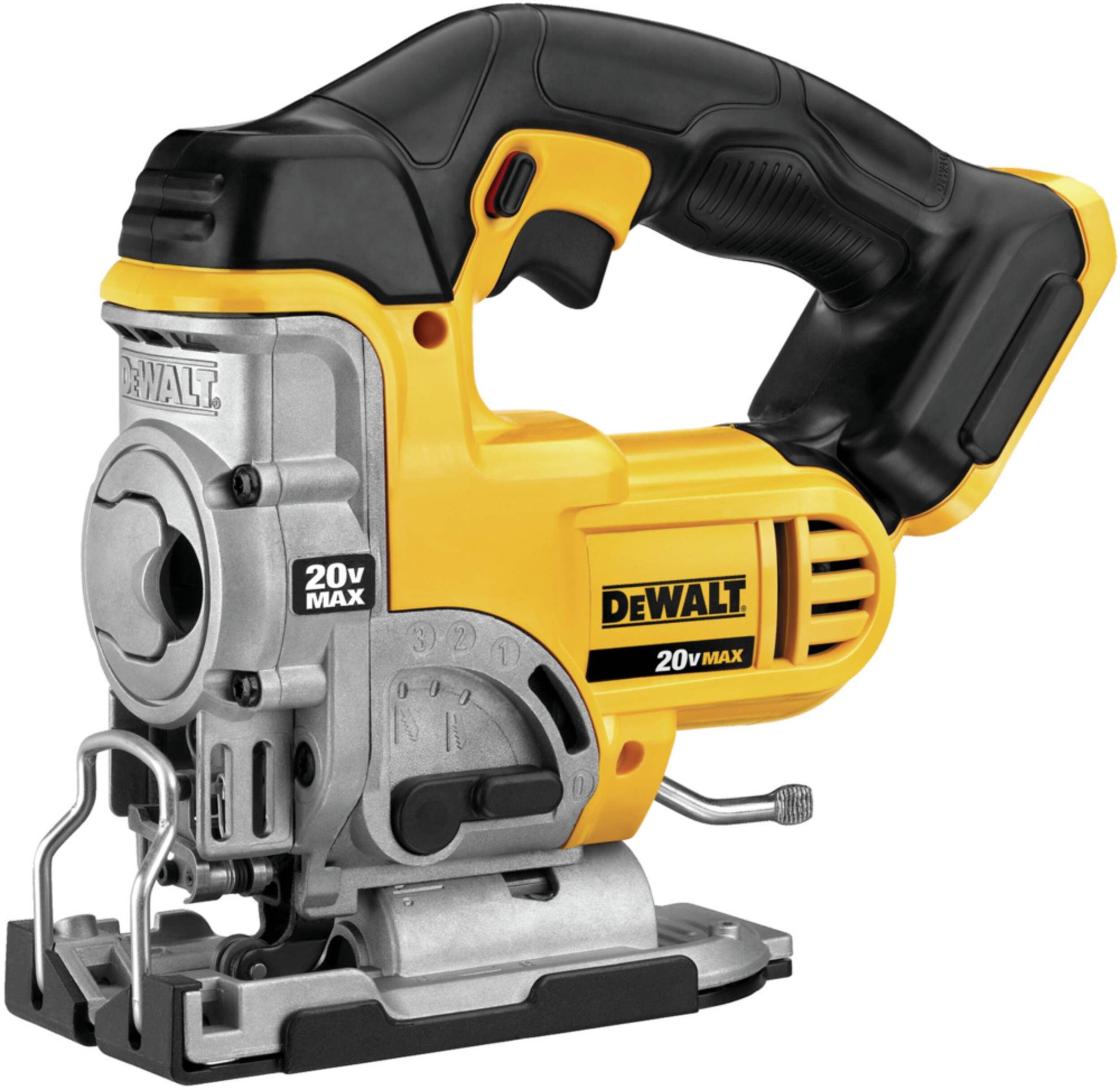 DEWALT DCS331B 20V MAX Keyless Variable Speed Cordless Jigsaw with Dust Blower, Tool Only Front_Angled_Left