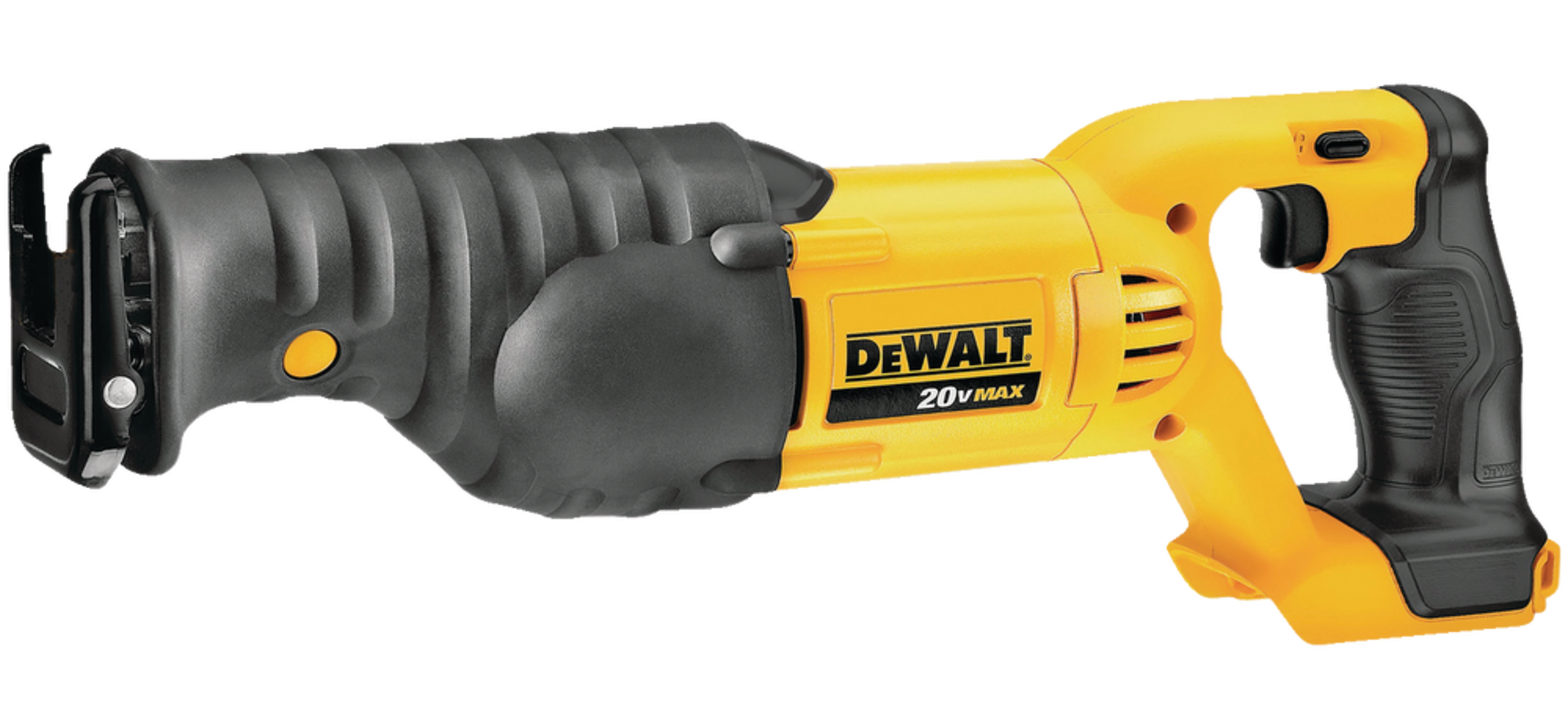 DEWALT DCS380B 20V MAX Lithium-Ion Variable Speed Cordless Reciprocating Saw, Tool Only Front_Angled_Left