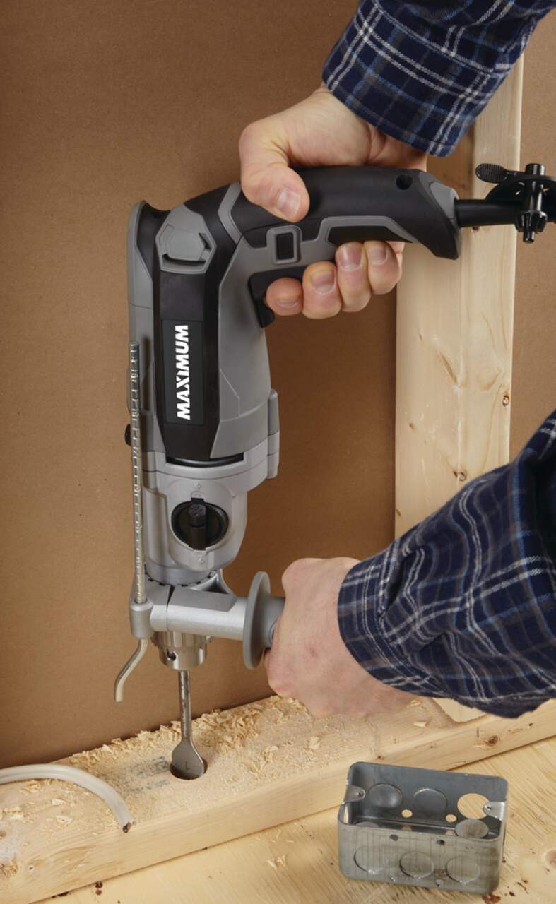 MAXIMUM 8.5A Corded Variable Speed Hammer Drill with Keyed Chuck &  Auxiliary Handle, 1/2-in