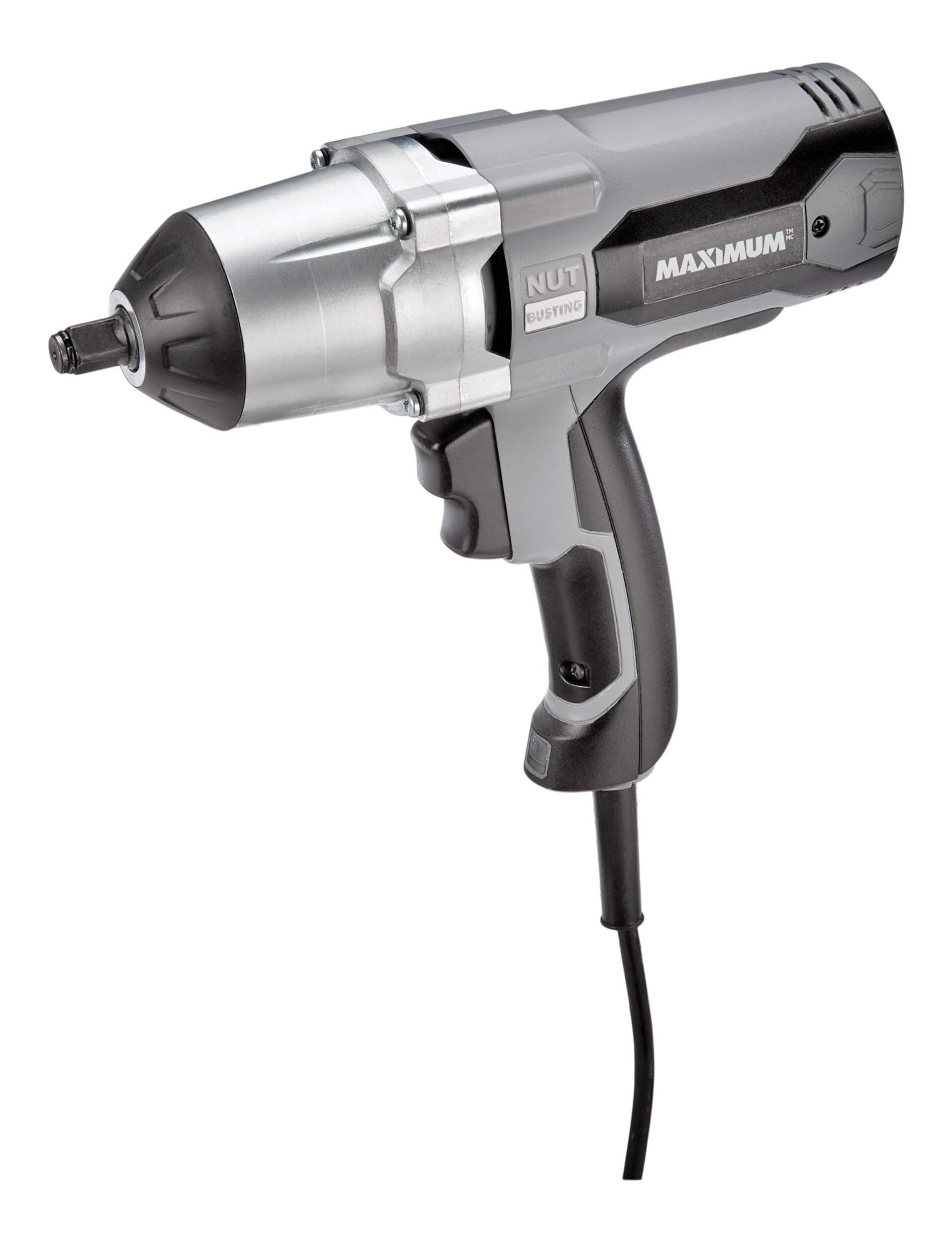 MAXIMUM 8.5A Nut-Busting Corded Single Speed Impact Wrench with LED Work Light, 1/2-in Front_Angled_Left