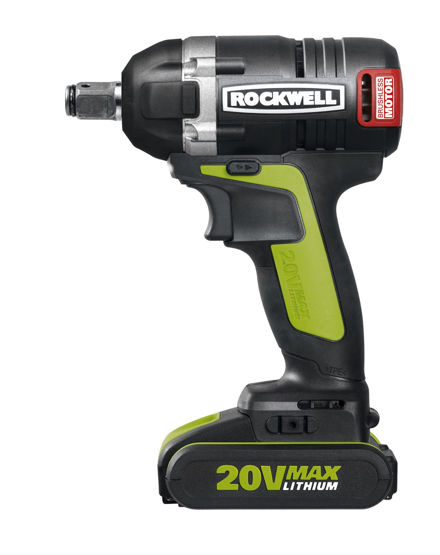 Rockwell 20V Max Li-Ion Brushless Cordless Impact Wrench, 1/2-in