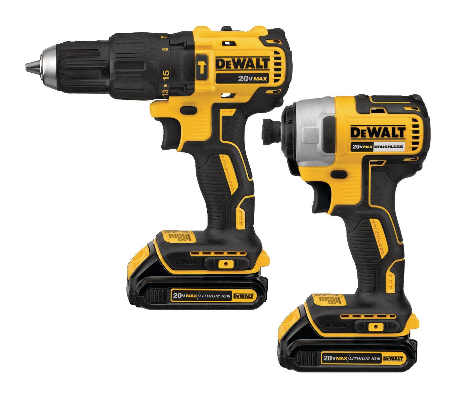 DEWALT DCK276C2 20V MAX Brushless Cordless Hammer Drill Impact