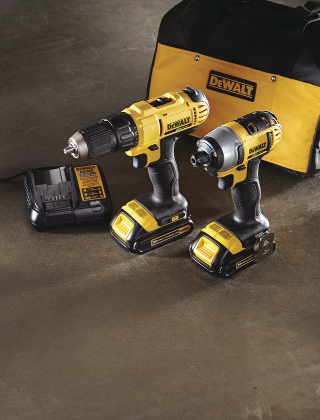 DEWALT DCK240C2 20V MAX Cordless Drill/Driver, Impact Driver, Battery